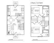 2 Bedroom 2.5 Bathroom Cottage