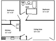 2BR/1BA