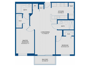 B | 2 Bedroom, 2 Bath