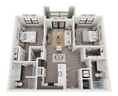 B2A floor plan Lago Apartments