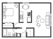1BR/1BA