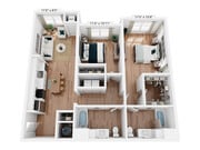 B7 | 2x2 | 1,123 sq ft