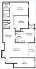 2BR, 1BA 1,054SF