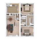 Two Bedroom Townhome - 1000 sq. ft. - Beechwood Terrace