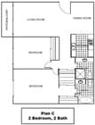 Plan C - 2 bedroom floor plan
