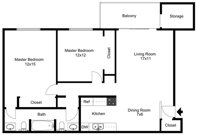 Rustic Oaks - 2B1B - 950 Sq Ft - 2D.jpg