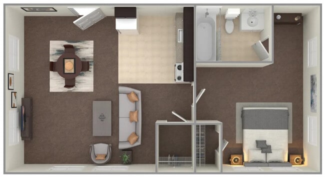 One Bedroom Floorplan