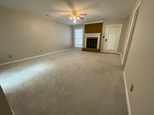 Living room with fireplace