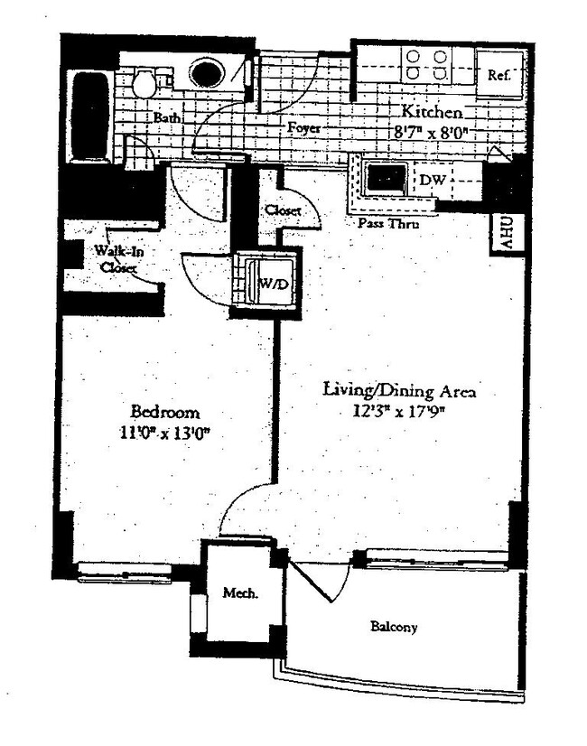 Floorplan - 851 N Glebe Rd Condo Unit 1914