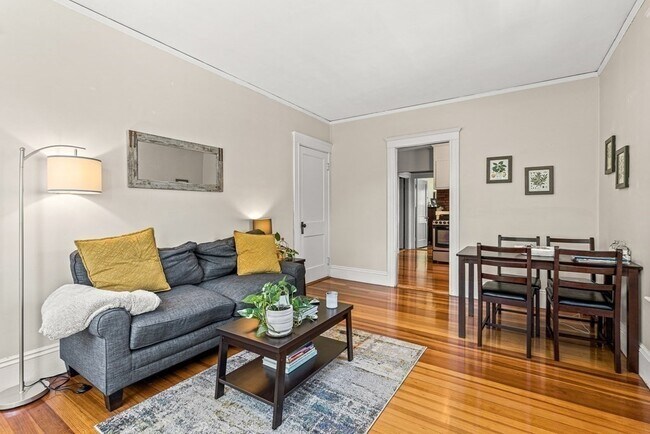 Living room with walk in closet