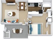 Woodstone A1 - Nivel 1 - Plano de planta 3D
