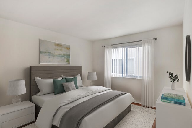 Renovated Package I bedroom with hard surface flooring