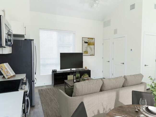 Living Room with a Couch and TV