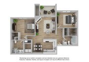 2 Bedroom | 2 Bath | 1217 SF