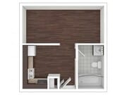 Efficiency Apartment Floorplan