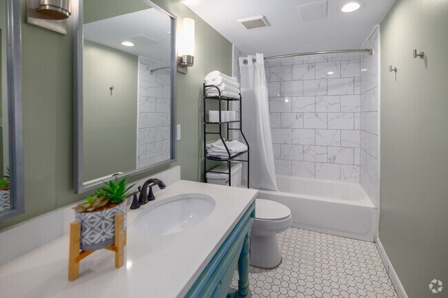 Studio - 296SF -Bathroom - Swan Luxury Studio Apartments