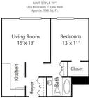 1BR/1BA