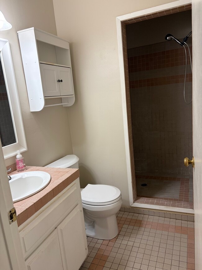 Bathroom with shower. - 665 Rim Rd Unit Pasadena Studio Bungalow
