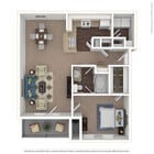 1X1SM: Beds - 1: Baths - 1: SqFt Range - 852 to 852