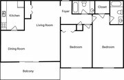 2 Bed 2 Bath Int – A 1260