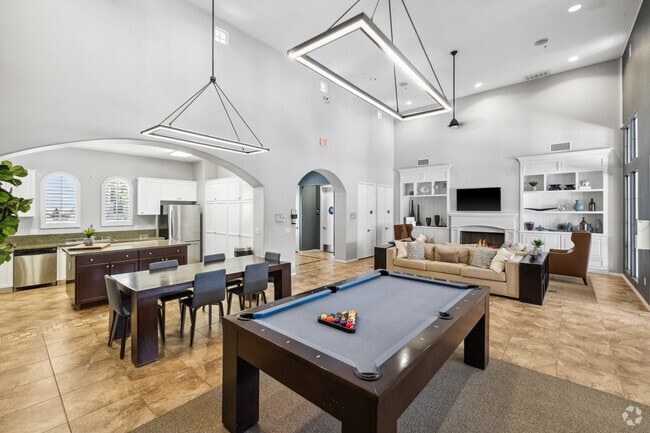 Clubroom with Pool Table - Sonoma at Porter Ranch