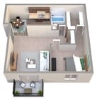 1 Bedroom Court - 650 Sqft