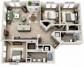 Begonia_3Bed_2Bath_1428 Sq Ft