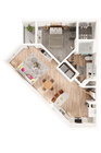 The Roosevelt Arlington Commons- A1D Floorplan