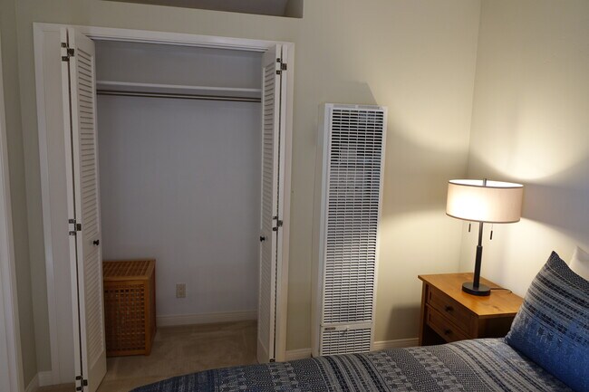 Bedroom has a reach-in closet and wall heater - 2620 Tallant Rd Unit Guest House