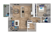 Explore the refined layout of this urban apartment, perfectly crafted for contemporary living.