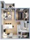 1x1 746 SQ. FT.