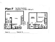 2-Bedroom 1.5-Bathroom Two-Story Townhome