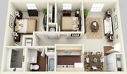 2BR/1BA