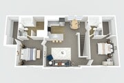 2 Bedroom 2 Bathroom attached Garage Apartment