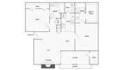 2 BR x 2 BA - A Floorplan