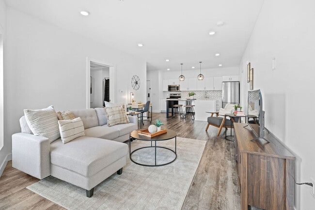 Furnished Living Room in One Bedroom Unit - Brio Building