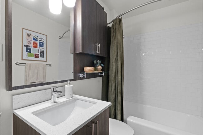 Updated Bathroom at Skye Apartments in Seattle, WA 98121
