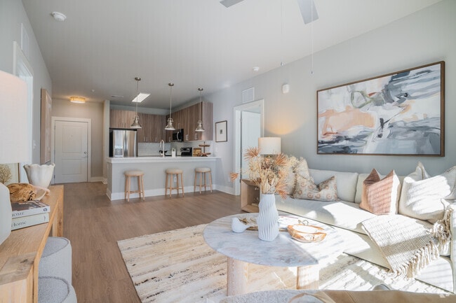 2BR, 2BA - 1,118SF - Living Room - The Delaney at East Park