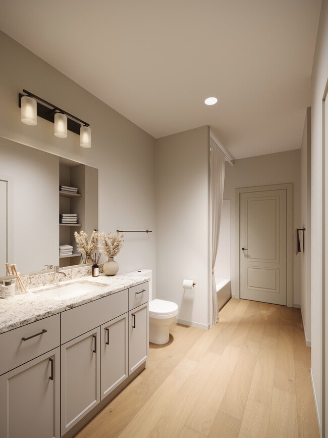 The Flats at Crosspointe Apartment Home Rendering