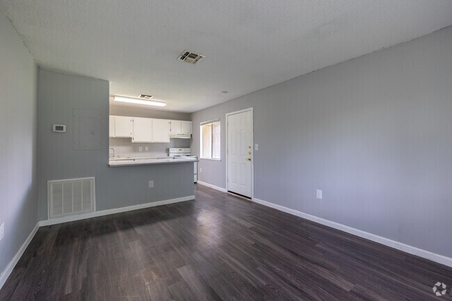 Vacant Single Living Room - Homestead Apartments