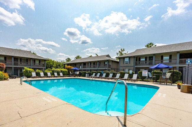 Refreshing Swimming Pool and Lounge Area at The Commons Student Apartments in Oxford, OH