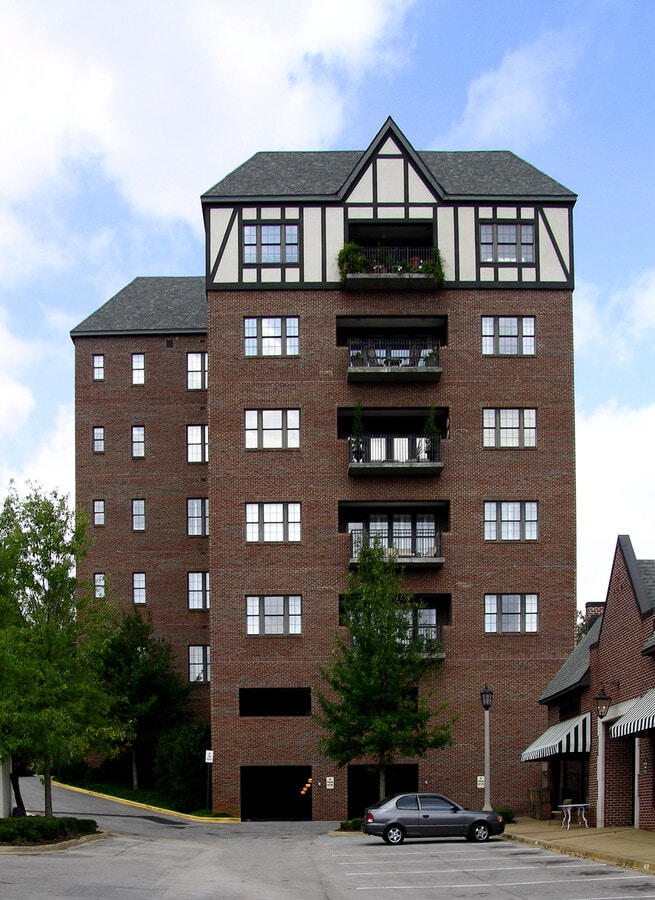 View from the south - The Townes of English Village Apartments
