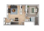 1 Bedroom | 1 Bath | 891 SF | Renovated
