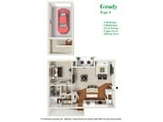 Grady 1 One Bedroom One Bath on Upper Floor