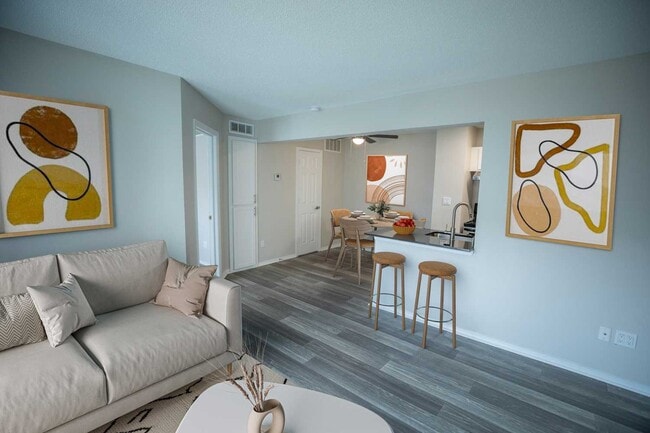 Living Room with Easy Kitchen access - The Parker on Black Oak