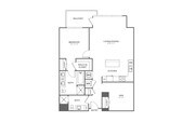 One Bedroom One Bath With Den (1,049 SF)