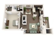 A2 floor plan The Cortesian Apartments