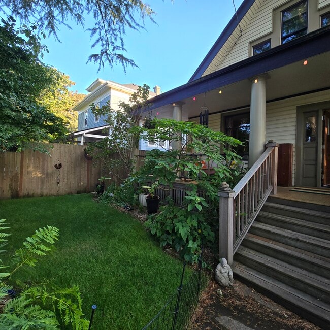 Front Yard in summer - 555 N Simpson St Unit BASEMENT