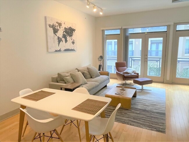 Relax in the spacious living area.