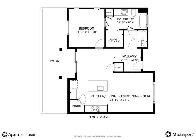 1BR, 1BA - 742SF